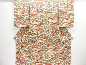 流水に花模様子供着物